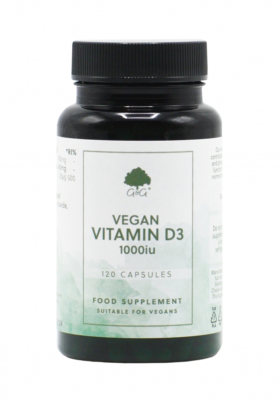 Značky - G&G Vitamins - Vitamin D3 1000iu - 120 kapslí - veganská forma